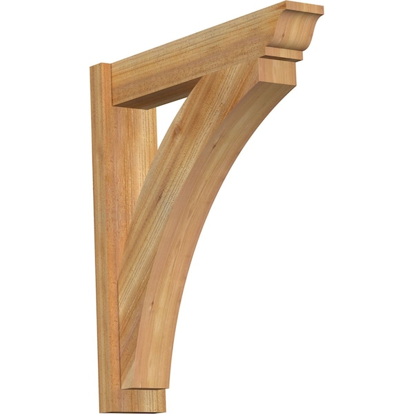 Ekena Millwork Thorton Rough Sawn Traditional Outlooker, Western Red Cedar, 6"W x 28"D x 32"H - OUT06X28X32THR01RWR
