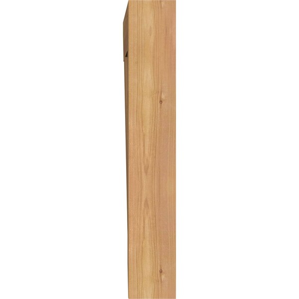 Ekena Millwork Thorton Slat Smooth Bracket, Western Red Cedar, 3 1/2"W x 22"D x 22"H - BKT04X22X22THR06SWR