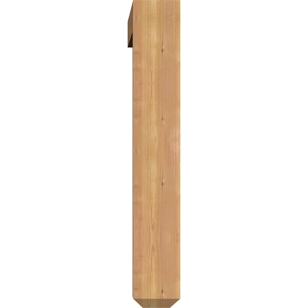 Ekena Millwork Thorton Craftsman Smooth Bracket w/ Offset Brace, Western Red Cedar, 5 1/2"W x 36"D x 36"H - BKT0604X36X36THR04SWR
