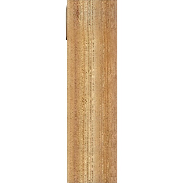 Ekena Millwork Thorton Slat Rough Sawn Bracket w/ Offset Brace, Western Red Cedar, 6"W x 18"D x 22"H - BKT0604X18X22THR06RWR