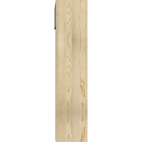 Ekena Millwork Thorton Block Rough Sawn Bracket w/ Offset Brace, Douglas Fir, 8"W x 24"D x 36"H - BKT0806X24X36THR05RDF