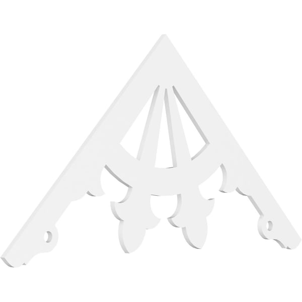 Ekena Millwork Pitch Riley Architectural Grade PVC Gable Pediment, 72"W x 36"H x 1"P (12/12) - GPP072X036X100RIL