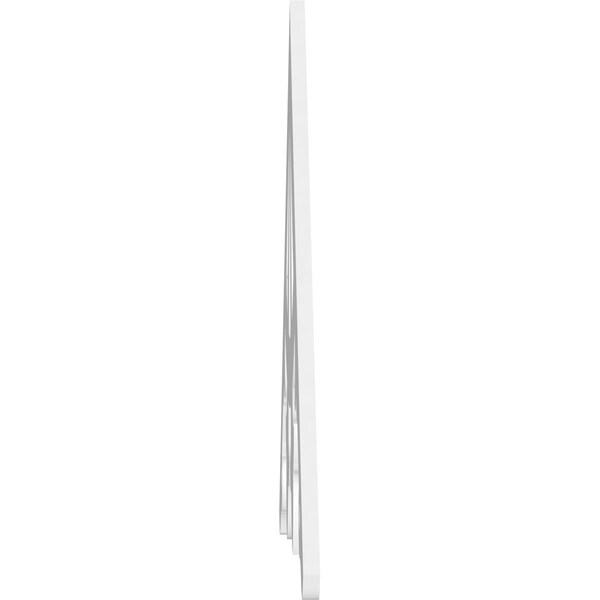 Ekena Millwork Pitch Riley Architectural Grade PVC Gable Pediment, 72"W x 36"H x 1"P (12/12) - GPP072X036X100RIL