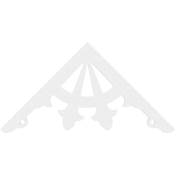 Ekena Millwork Pitch Riley Architectural Grade PVC Gable Pediment, 72"W x 36"H x 1"P (12/12) - GPP072X036X100RIL
