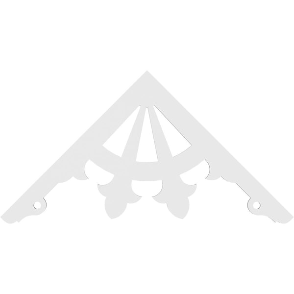 Ekena Millwork Pitch Riley Architectural Grade PVC Gable Pediment, 72"W x 36"H x 1"P (12/12) - GPP072X036X100RIL