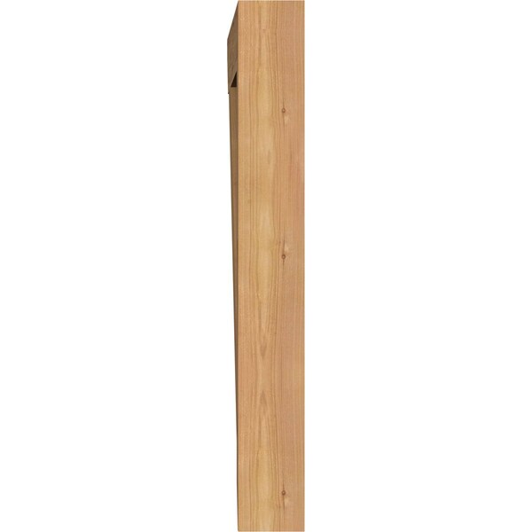 Ekena Millwork Thorton Slat Smooth Bracket, Western Red Cedar, 3 1/2"W x 28"D x 28"H - BKT04X28X28THR06SWR