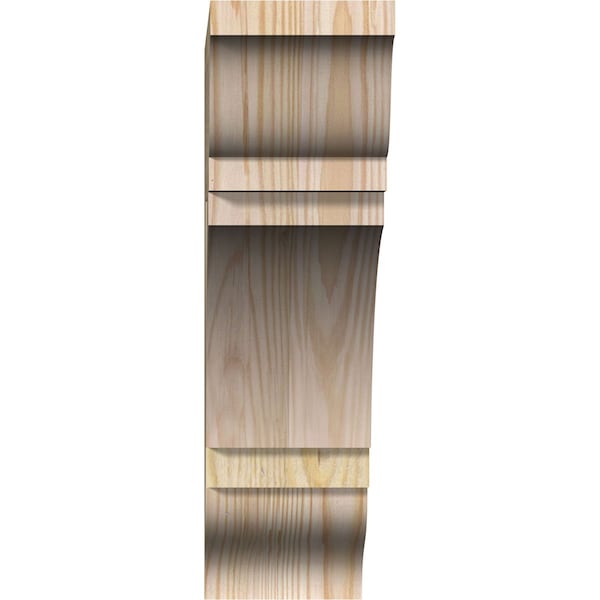 Ekena Millwork Thorton Traditional Rough Sawn Bracket, Douglas Fir, 4"W x 14"D x 14"H - BKT04X14X14THR01RDF