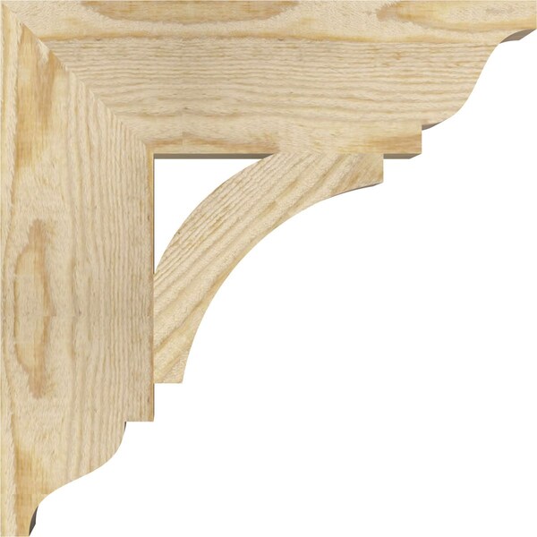 Ekena Millwork Thorton Traditional Rough Sawn Bracket, Douglas Fir, 4"W x 14"D x 14"H - BKT04X14X14THR01RDF