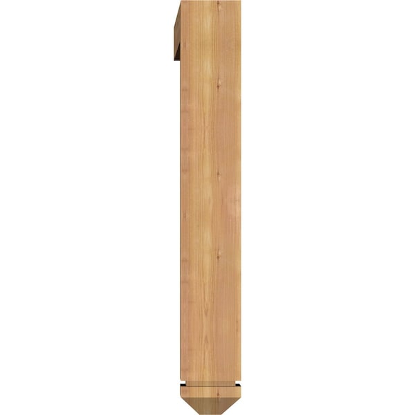 Ekena Millwork Legacy Arts and Crafts Smooth Bracket w/ Offset Brace, Western Red Cedar, 5 1/2"W x 34"D x 38"H - BKT0604X34X38LEC03SWR