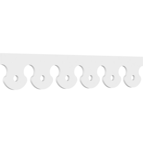 Ekena Millwork Gulliver Architectural Grade PVC Running Trim, 8"H x 5/8"P x 48"L - RUNP08X0625X48GUL