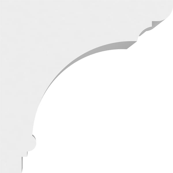 Ekena Millwork Standard Hughes Architectural Grade PVC Bracket, 3"W x 5"D x 5"H - BKTP03X05X05HUG