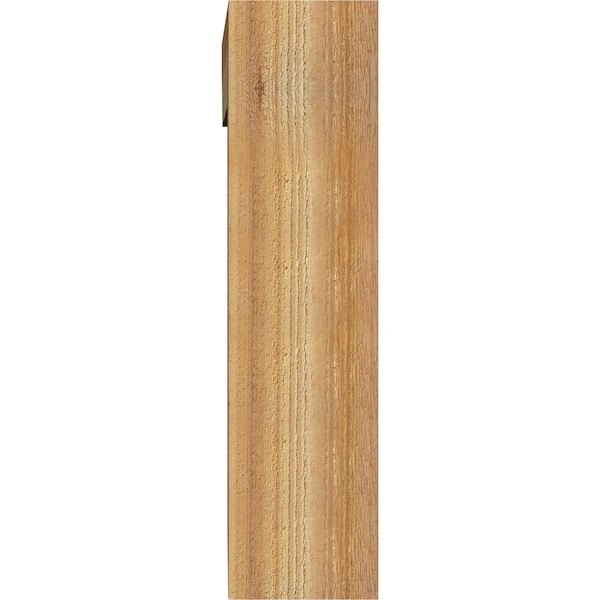 Ekena Millwork Thorton Slat Rough Sawn Bracket w/ Offset Brace, Western Red Cedar, 6"W x 24"D x 24"H - BKT0604X24X24THR06RWR