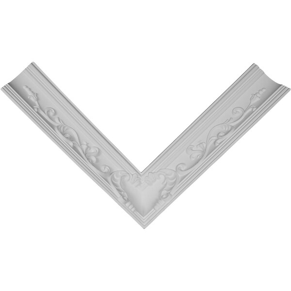 Ekena Millwork 5 3/8"H x 27 5/8"P Diane Crown Moulding Inside Corner - MIC28X05DI-2