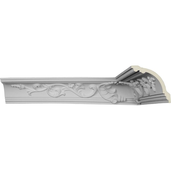 Ekena Millwork 5 3/8"H x 27 5/8"P Diane Crown Moulding Inside Corner - MIC28X05DI-2