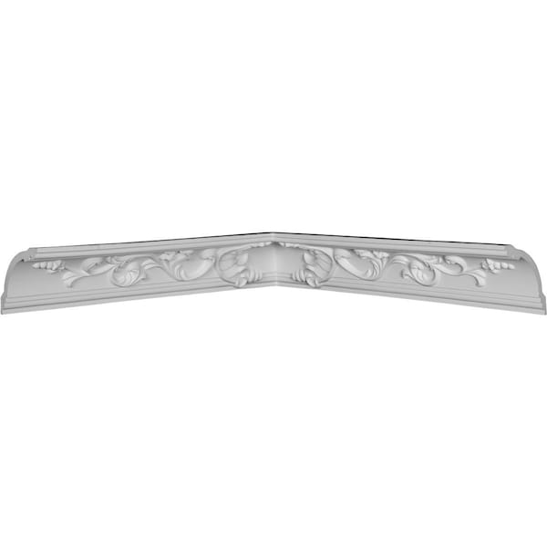 Ekena Millwork 5 3/8"H x 27 5/8"P Diane Crown Moulding Inside Corner - MIC28X05DI-2
