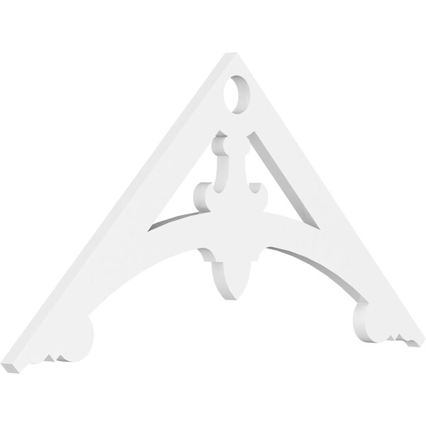Ekena Millwork Pitch Sellek Architectural Grade PVC Gable Pediment, 36"W x 18"H x 1"P (12/12) - GPP036X018X100SLK