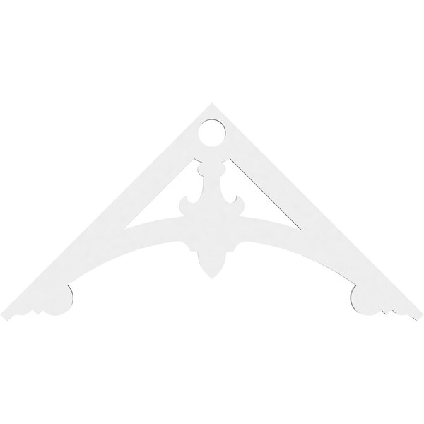 Ekena Millwork Pitch Sellek Architectural Grade PVC Gable Pediment, 36"W x 18"H x 1"P (12/12) - GPP036X018X100SLK
