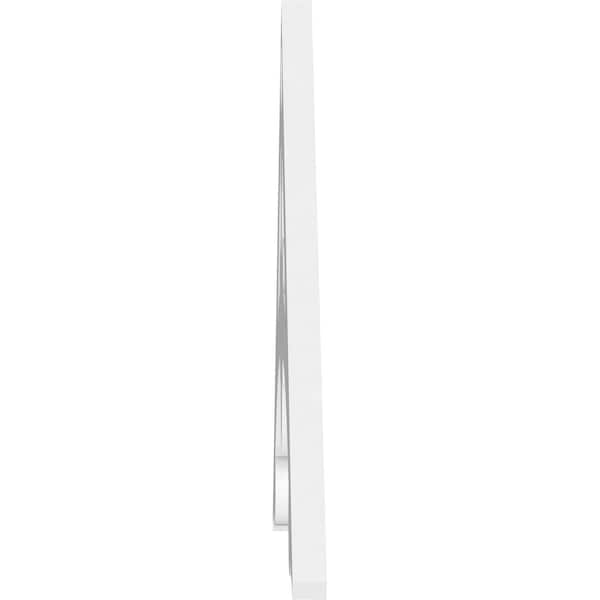 Ekena Millwork Pitch Sellek Architectural Grade PVC Gable Pediment, 36"W x 18"H x 1"P (12/12) - GPP036X018X100SLK