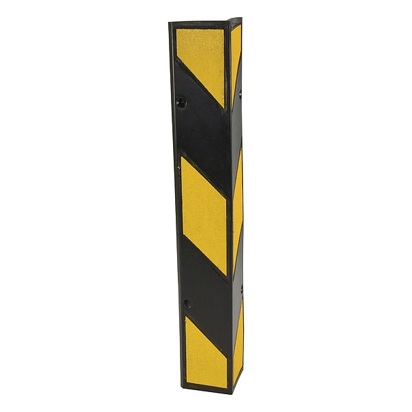 Zoro Select Corner Guard, Black/Yellow, 6"W X 39"H - MRCG-39