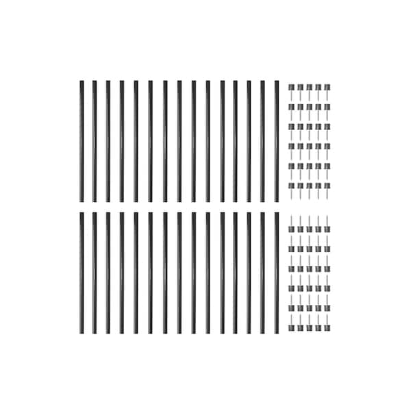 Nuvo Iron CONTRACTOR VALUE PACK - 32 in LONG x 3/4 in DIAMETER BLACK GALVANIZED STEEL ROUND BALUSTERS - CR32