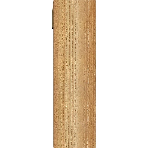 Ekena Millwork Thorton Block Rough Sawn Bracket w/ Offset Brace, Western Red Cedar, 4"W x 14"D x 14"H - BKT0402X14X14THR05RWR