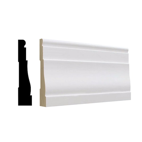 Reso Radiata pine, White, 99 in L, 0.68 in H, 3.25 in W, Primed - RMC-445-99-3