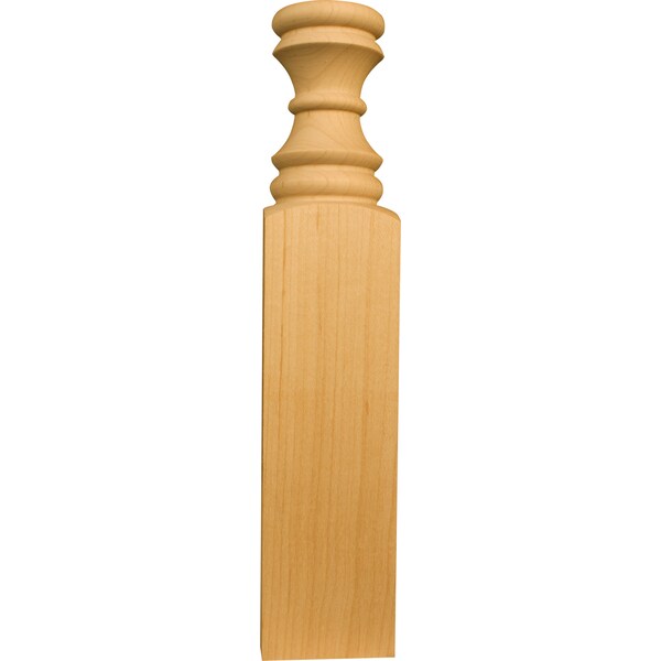Osborne Wood Products 10 x 2 x 1 Sm. Half Round Plinth with Mod. Spool in Cherry - 7121C