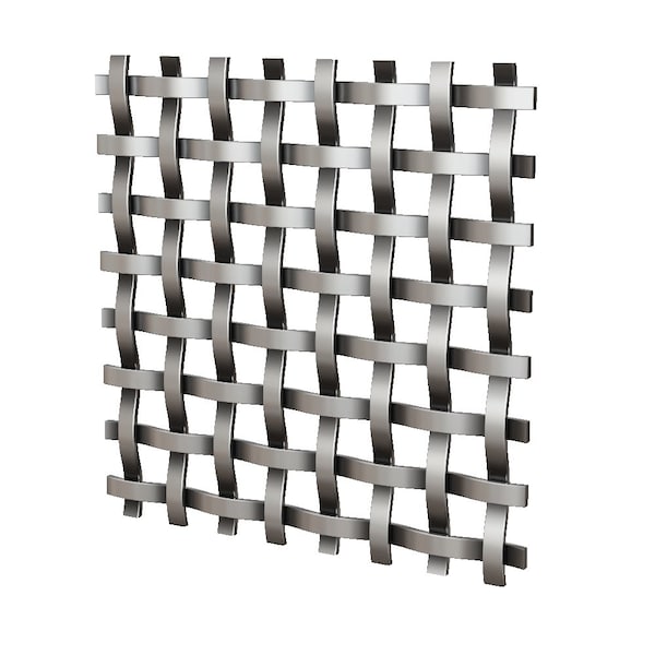Designs Of Distinction .375in Flat Single Square Decorative Grille - Antique Pewter, 24in W x 36in L Sheet - 01SQ2436286SAP1