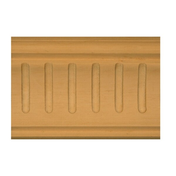 Osborne Wood Products 2 1/2 x 2 1/4 x 96 Fluted Crown Moulding in Basswood - 892014BAS