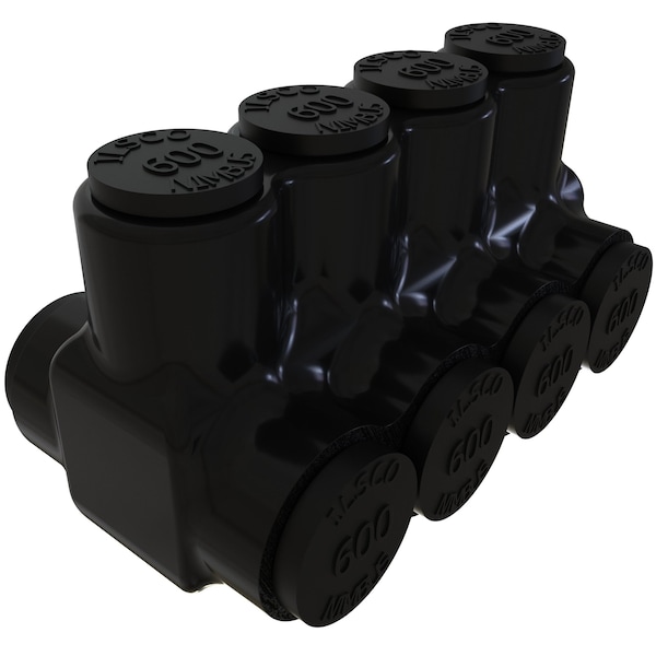 Conector múltiple de toma a tierra de aluminio y aislamiento con nube Ilsco, C - PBTD-4-500-EC