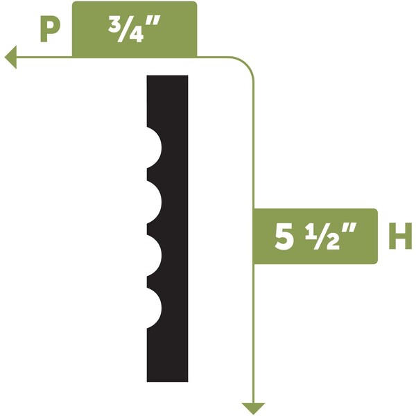 Ekena Millwork SM5806 - 5 1/2"H x 3/4"D x 144"L Casing Flexible Moulding - CASFSM5806X144