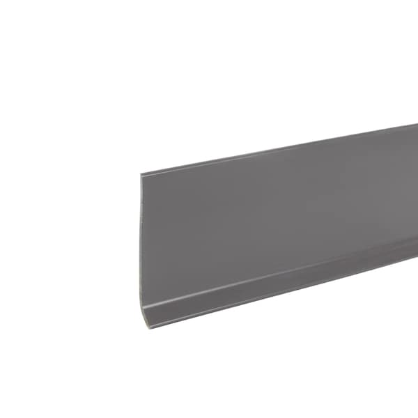 Mohawk Vinyl Cove Wall Base, Vinyl, Smoke, 48 in L, 4 in W - CVW04-955