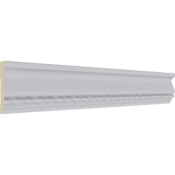 Ekena Millwork Chair Rail, High Density Urethane, 96 in L, 3-1/8 in H - MLD03X00MA