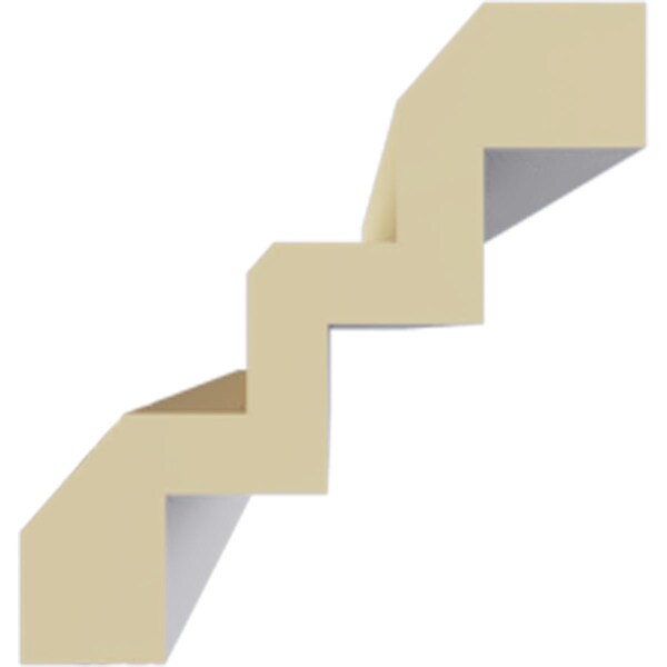 Ekena Millwork 4 1/4"H x 4 1/4"P x 6"F x 94 1/2"L Eris Step Crown Moulding - MLD04X04X06ER
