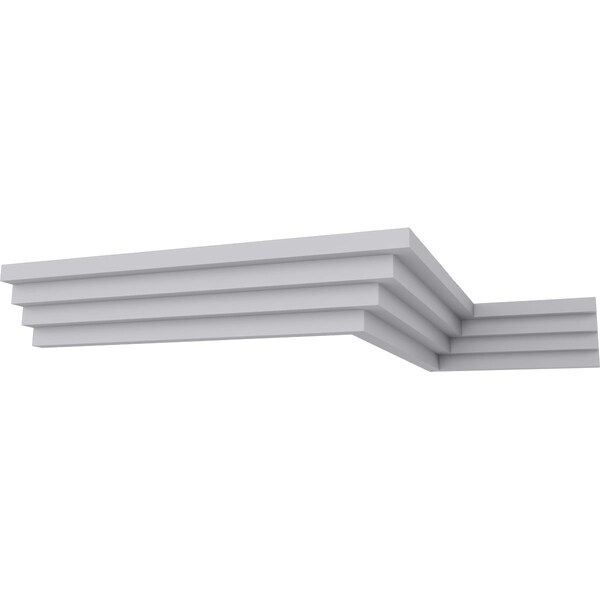 Ekena Millwork 4 1/4"H x 4 1/4"P x 6"F x 94 1/2"L Eris Step Crown Moulding - MLD04X04X06ER