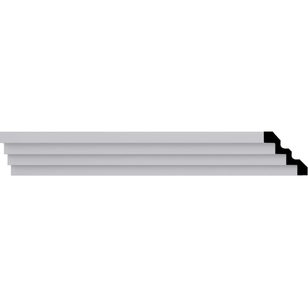 Ekena Millwork 4 1/4"H x 4 1/4"P x 6"F x 94 1/2"L Eris Step Crown Moulding - MLD04X04X06ER