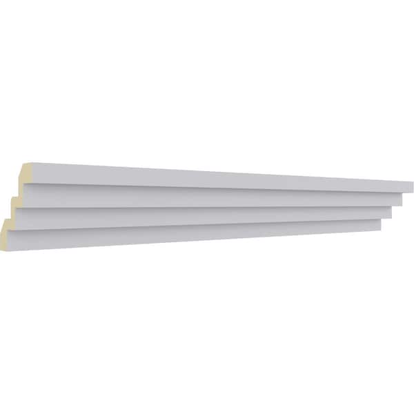 Ekena Millwork 4 1/4"H x 4 1/4"P x 6"F x 94 1/2"L Eris Step Crown Moulding - MLD04X04X06ER