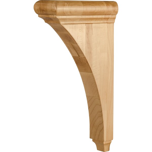 Hardware Resources 3" Wx8"Dx14"H Cherry Minimal Bullnose Cap Corbel - COR39-3-CH