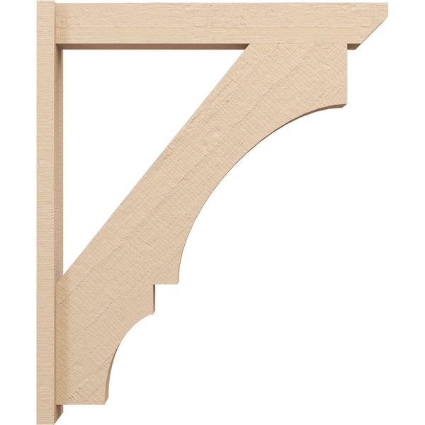 Ekena Millwork 5 1/2-in W x 30-in D x 36-in H Balboa Slat Rough Cedar Woodgrain TimberThane Outlooker, Primed Tan - OUTUR055X30X36BOA24RCPR