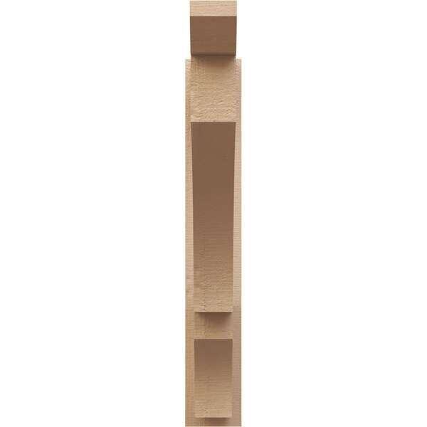 Ekena Millwork 5 1/2-in W x 30-in D x 36-in H Balboa Slat Rough Cedar Woodgrain TimberThane Outlooker, Primed Tan - OUTUR055X30X36BOA24RCPR