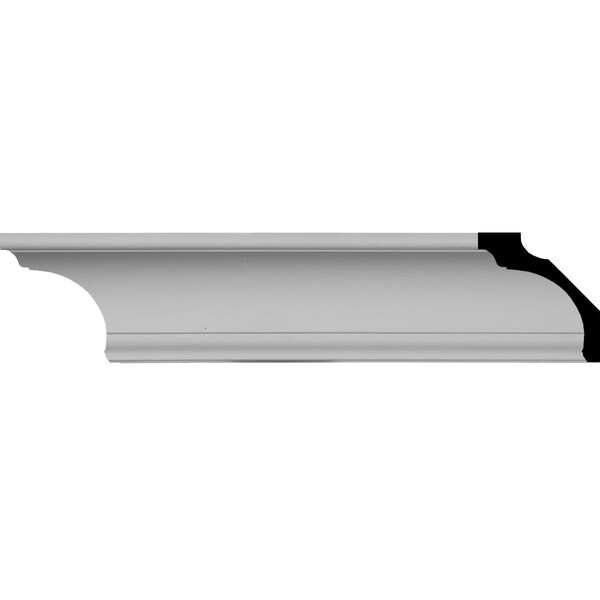 Ekena Millwork SAMPLE - 3 1/2"H x 3 3/8"P x 4 7/8"F x 12"L Holmdel Traditional Smooth Crown Moulding - SAMPLE-MLD03X03X04HO