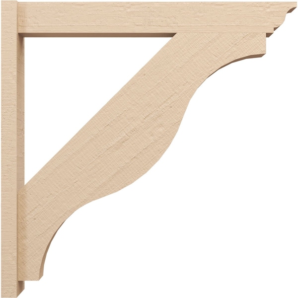 Ekena Millwork 6-in W x 38-in D x 38-in H Funston Trad Rough Cedar Woodgrain TimberThane Outlooker, Primed Tan - OUTUR060X38X38FST04RCPR