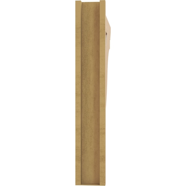 Ekena Millwork 5 1/2-in W x 34-in D x 34-in H Funston Slat Rough Cedar Woodgrain TimberThane Outlooker, Primed Tan - OUTUR055X34X34FST24RCPR