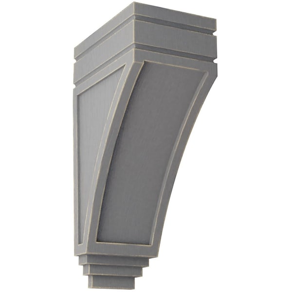 Ekena Millwork 5"W x 7 3/4"D x 14"H Large San Juan Wood Vintage Decor Corbel, Pebble Grey - CORWD05X07X14SJPG