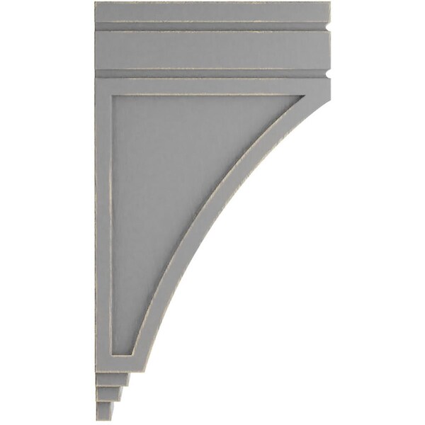 Ekena Millwork 5"W x 7 3/4"D x 14"H Large San Juan Wood Vintage Decor Corbel, Pebble Grey - CORWD05X07X14SJPG