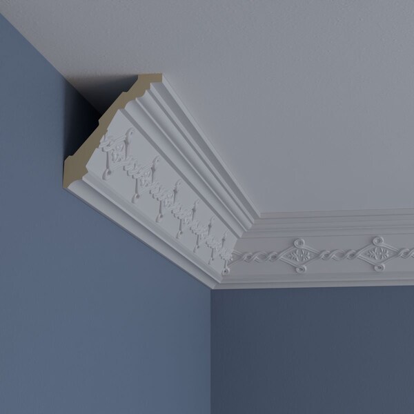 Ekena Millwork 4 1/8"H x 3 5/8"P x 5 1/2"F x 94 1/2"L Kendall Crown Moulding - MLD04X04X06KD