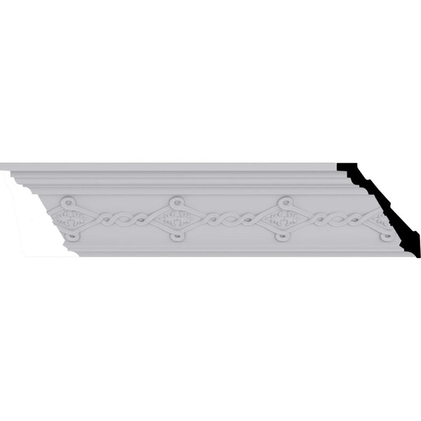 Ekena Millwork 4 1/8"H x 3 5/8"P x 5 1/2"F x 94 1/2"L Kendall Crown Moulding - MLD04X04X06KD