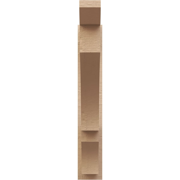 Ekena Millwork 6-in W x 32-in D x 38-in H Balboa Slat Rough Cedar Woodgrain TimberThane Outlooker, Primed Tan - OUTUR060X32X38BOA24RCPR