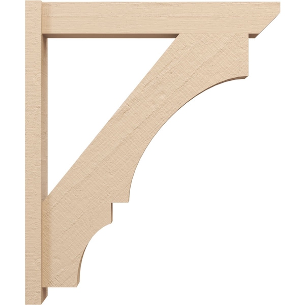 Ekena Millwork 6-in W x 32-in D x 38-in H Balboa Slat Rough Cedar Woodgrain TimberThane Outlooker, Primed Tan - OUTUR060X32X38BOA24RCPR