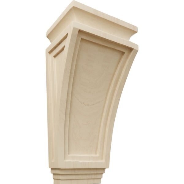 Ekena Millwork 6"W x 4 3/4"D x 12"H Arts and Crafts Corbel, Rubberwood - COR06X04X12ARRW